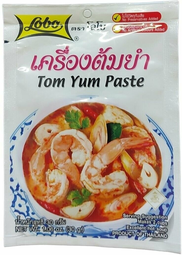 Тайская паста Tom yum Lobo, 30гр.