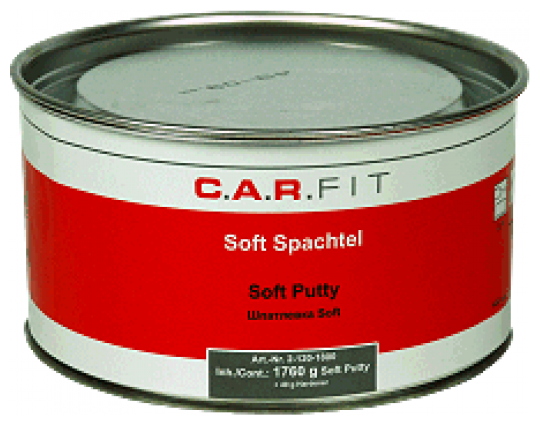 CarFit (2-124-1800) 2К Шпаклевка полиэфирная универсальная Soft Plus с отв.___1.8кг