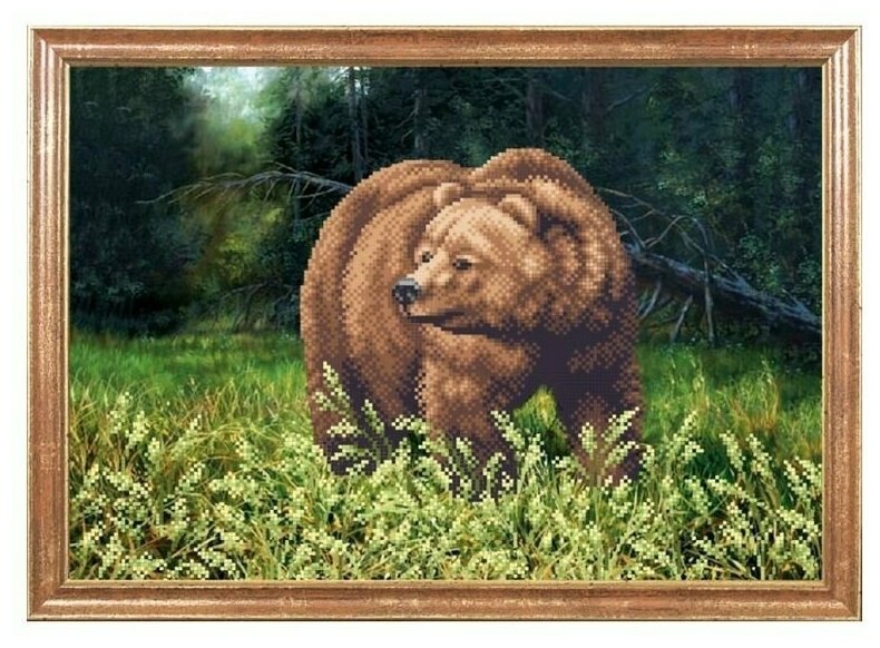 Рисунок на ткани Магия канвы "Медведь", 39x27 см
