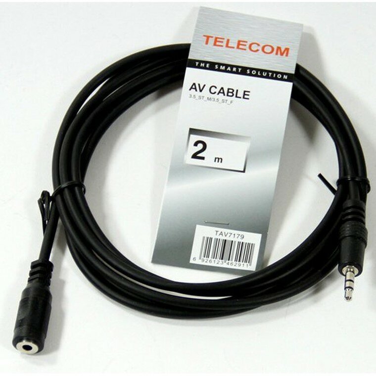 Кабель Telecom 3.5 Jack - 3.5 Jack (TAV7179), 2 м, 1 шт., черный VCOM Telecom - фото №6