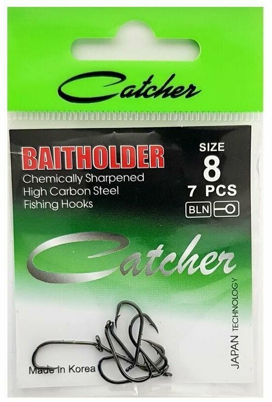 Крючок "Catcher" BAITHOLDER Size 8 (3 пакетика)