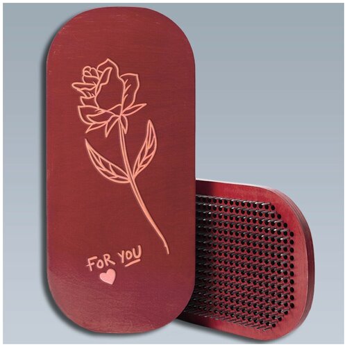 фото Доска с гвоздями садху для йоги овал любовь роза - 1652 красная goodwood