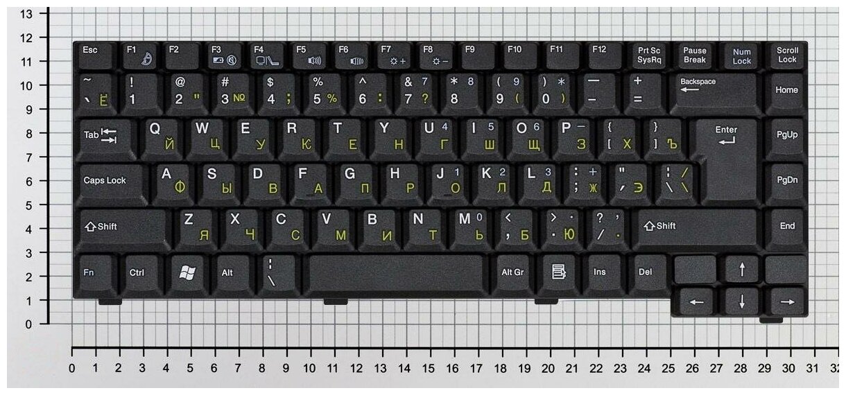 Клавиатура для ноутбука Fujitsu Amilo D1845 черная