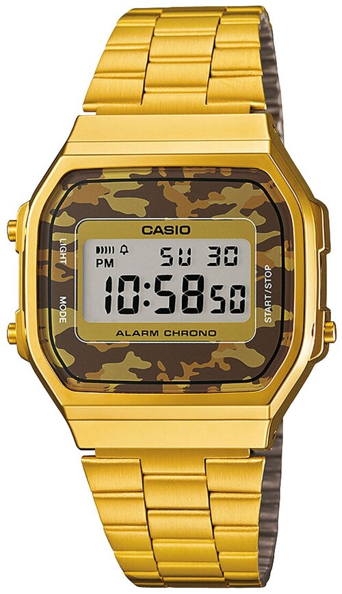 Наручные часы CASIO A168WEGC-5, серый, золотой