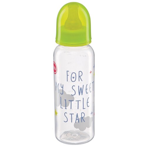 Купить Happy Baby Бутылочка с латексной соской 10018, 250 мл, с рождения, olive