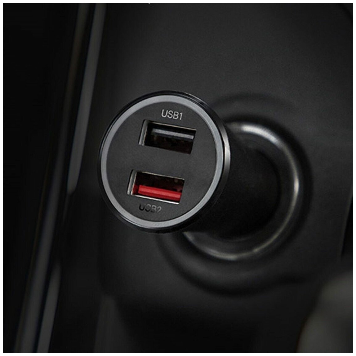 Изображение XIAOMI Автомобильное зарядное устройство Xiaomi Mi 37W Dual-Port Car Charger, 2 USB, 3А, черное