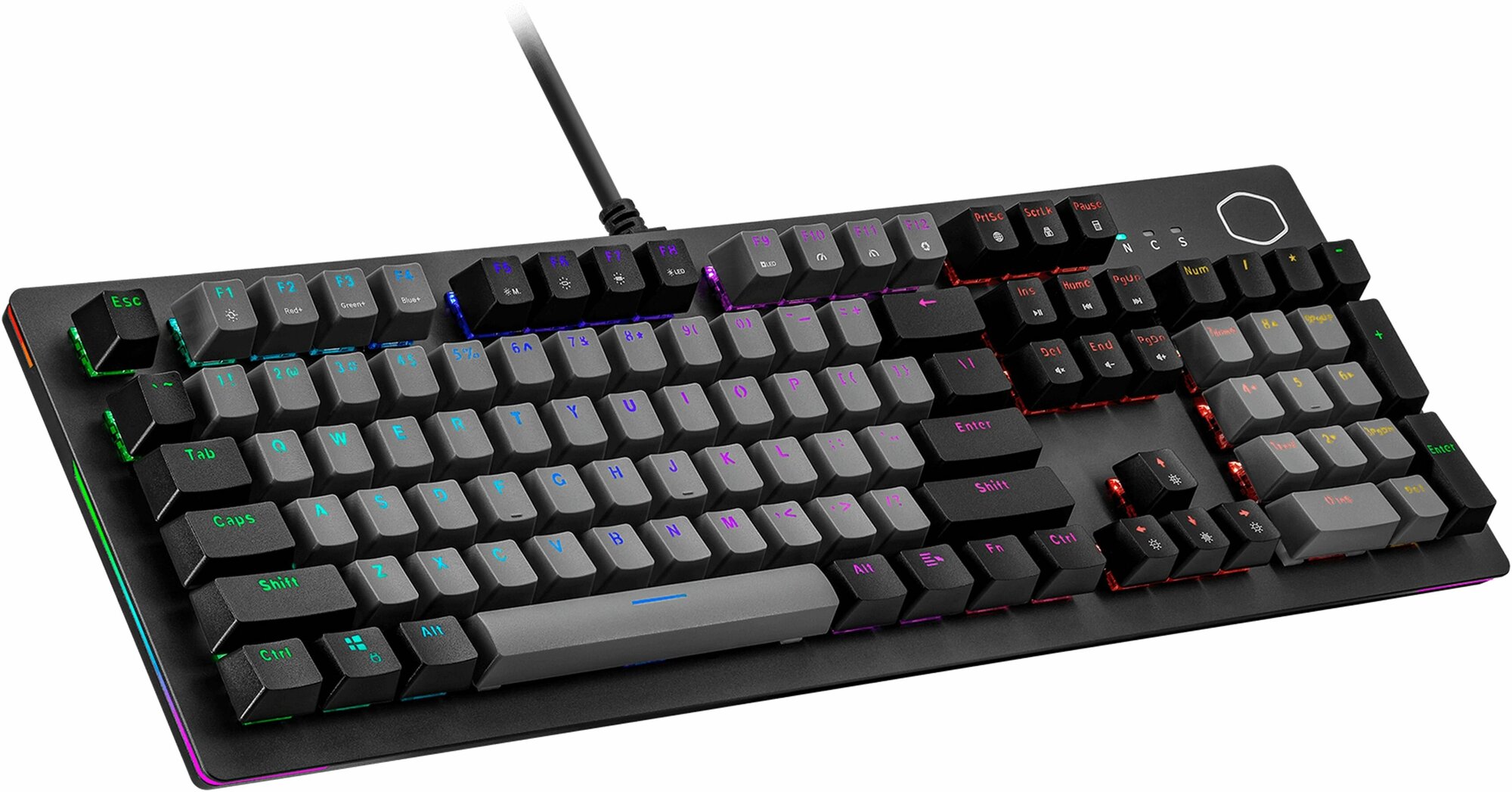 Клавиатура проводная Cooler Master Keyboard CK352 полноразмерная 104 клавиш серая