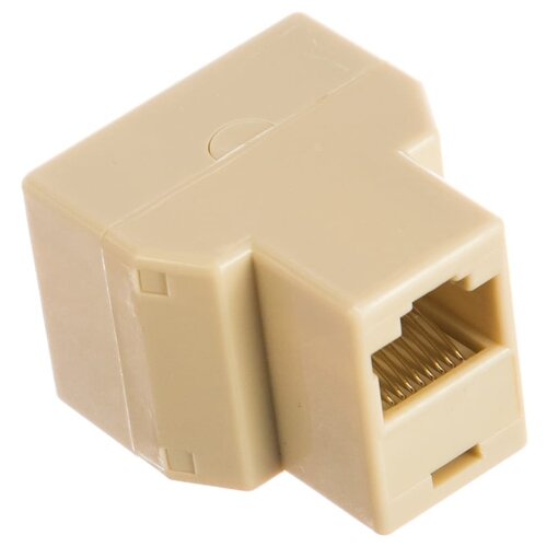Разветвитель Konoos RJ45 (f) - 2 RJ45 (f), бежевый