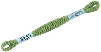 Мулине Gamma нитки для вышивания 3071-3172 8 м 3153 св.зеленый