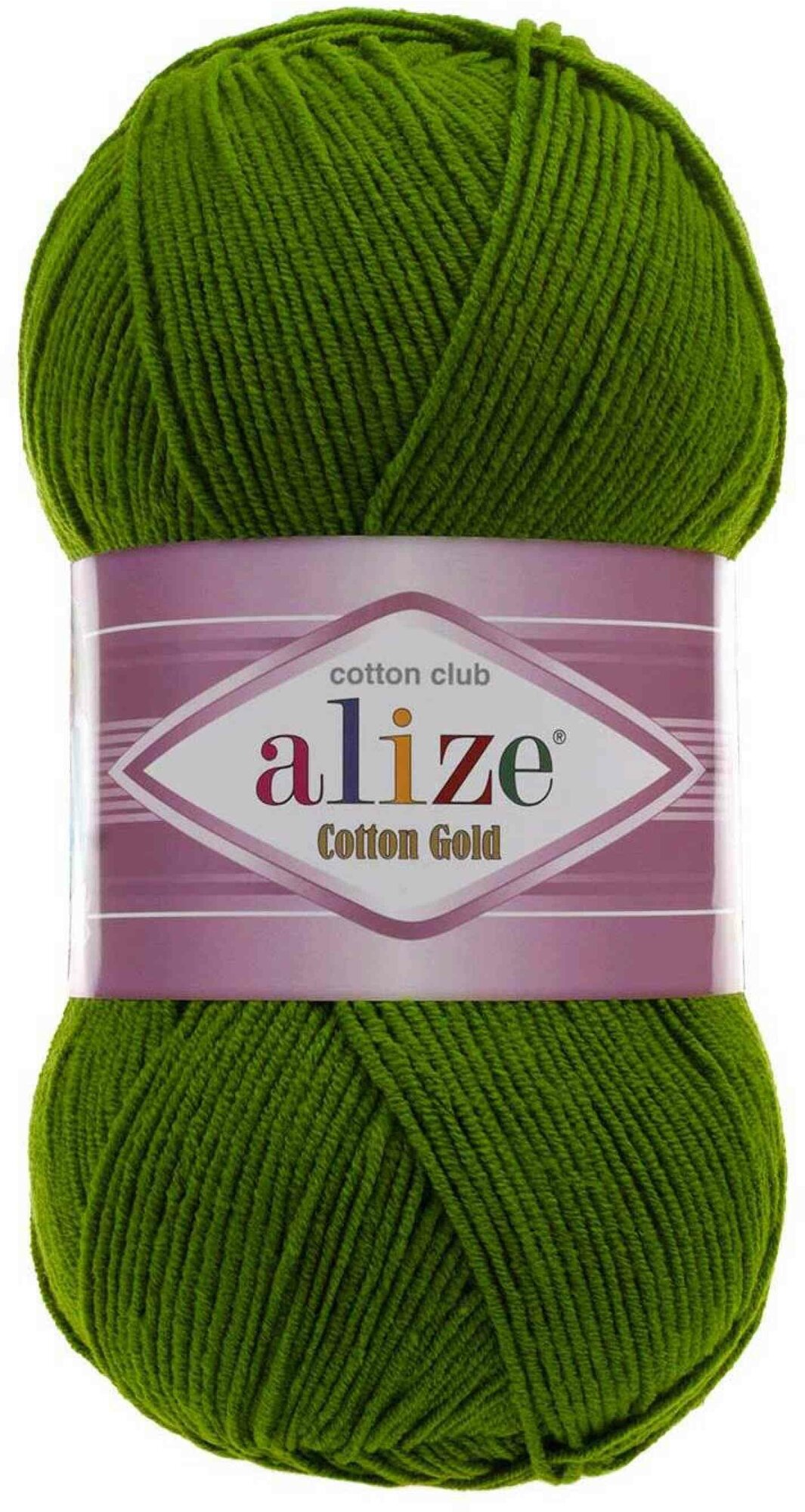 Пряжа Alize Cotton Gold зеленый (35), 55%хлопок/45%акрил, 330м, 100г, 1шт