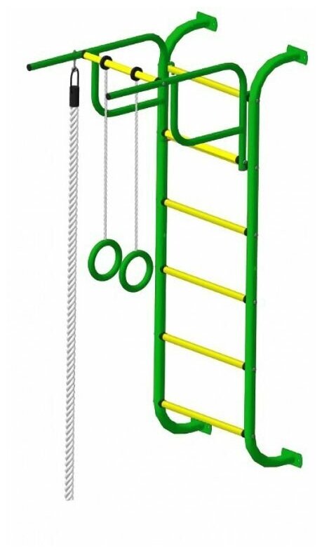 Шведская стенка Пионер 7 зеленый/желтый