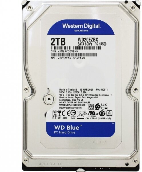 Жесткий диск Western Digital WD20EZRZ 2TB SATA 3.5" HDD