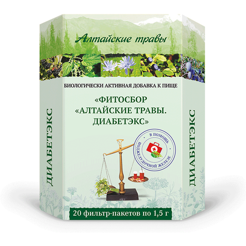 Диабетэкс фитосбор Алтайские травы 1,5 г x20