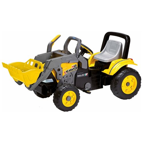 Веломобиль Peg-Perego Maxi Excavator, желтый/серый/черный педальные машины peg perego maxi diesel tractor d0551