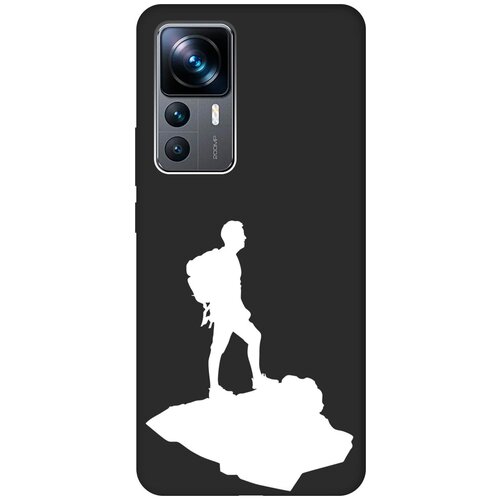 Матовый чехол Trekking W для Xiaomi 12T / 12T Pro / Сяоми 12Т / 12Т Про с 3D эффектом черный матовый чехол snowboarding w для xiaomi 12t 12t pro сяоми 12т 12т про с 3d эффектом черный