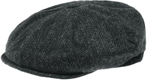 Кепка восьмиклинка Hanna Hats, шерсть, подкладка, размер 61, черный