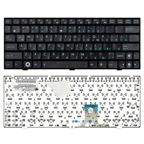Клавиатура для нетбука Asus 9J. N1N82.10U, русская, черная, версия 2