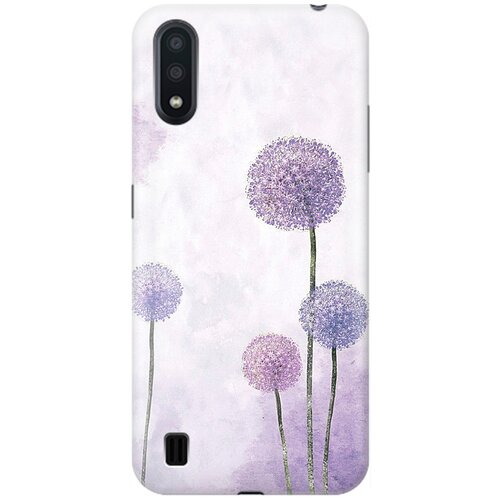 фото Ультратонкий силиконовый чехол-накладка для samsung galaxy a01 с принтом "одуванчики" gosso