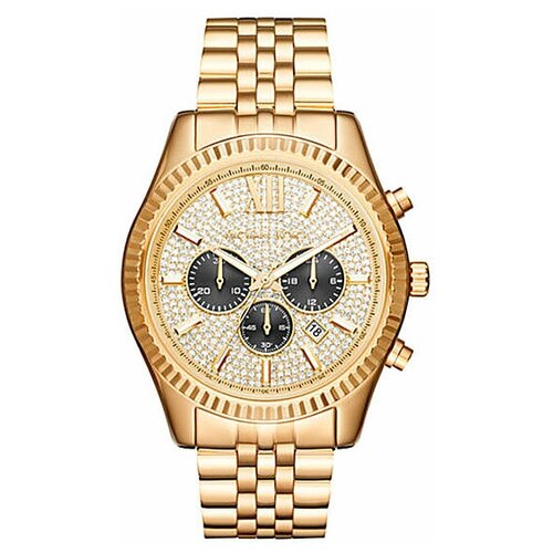 Наручные часы MICHAEL KORS Lexington, золотой, черный наручные часы michael kors lexington серебряный черный