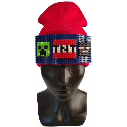 фото Шапка , размер 44-58, красный нет бренда