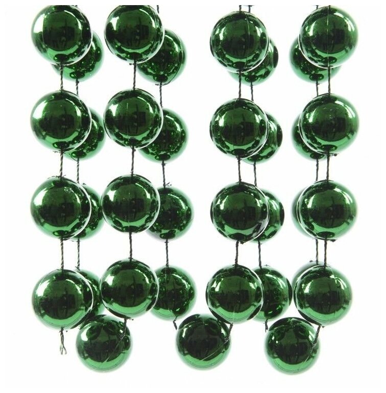 фото Бусы пластиковые гигант, цвет: зеленый, 20 мм, 2,7 м, Kaemingk