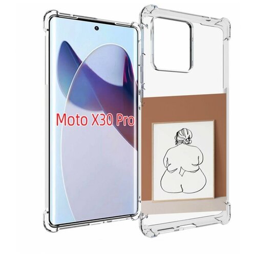 Чехол MyPads Body Positive Female Figure Line Art женский для Motorola Moto X30 Pro задняя-панель-накладка-бампер чехол mypads body positive female figure line art женский для huawei mate 40 pro noh nx9 задняя панель накладка бампер