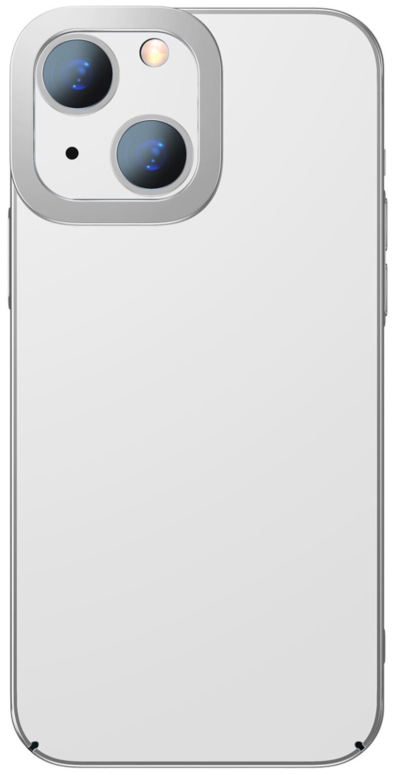 Baseus чехол для iPhone 13 (6.1) Glitter case PC with metal armor Silver