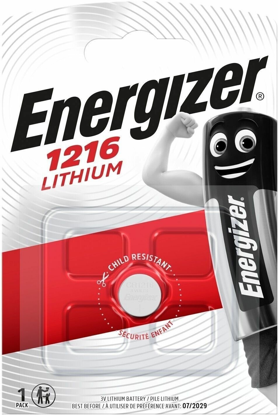 Батарейка Energizer Lithium CR1216 FSB1 {1 шт на блистере}