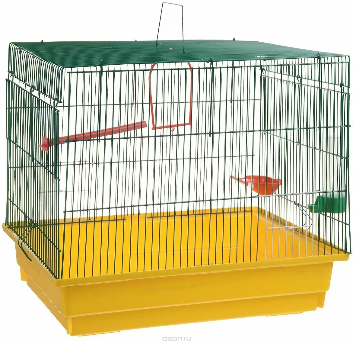 Клетка для птиц, попугаев большая 50*35*40 см, цвет микс - фотография № 1