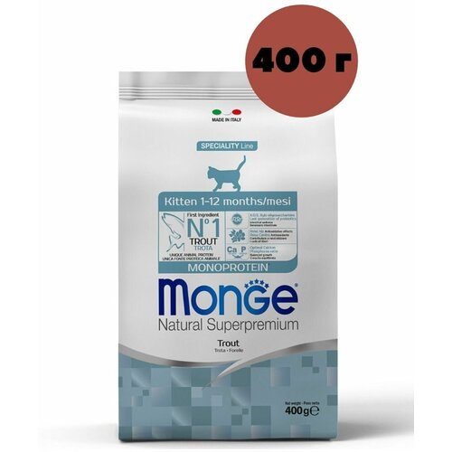 Сухой корм для котят Monge Speciality line, форель 400 г