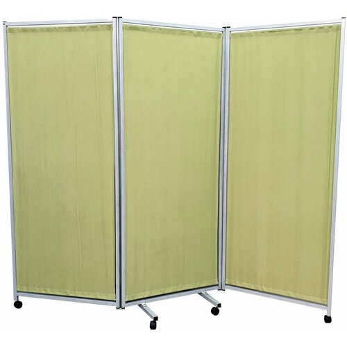 Ширма перегородка 3-секционная Рукомфорт фисташковая