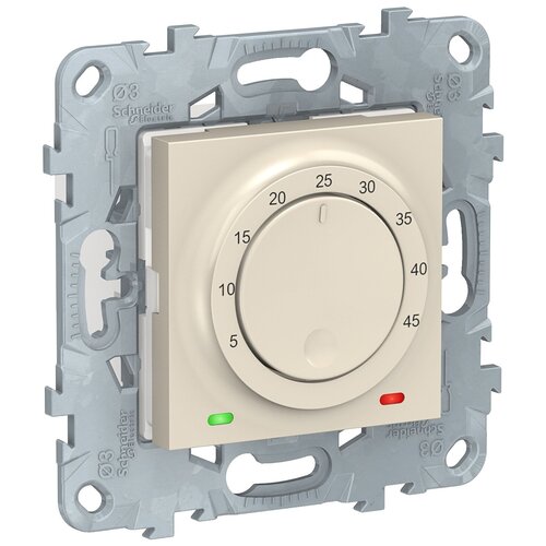 Терморегулятор Schneider Electric Unica New 10A бежевый (RAL 1013) unica new коробка для открытой установки 3 постовая бежевый schneider electric nu800644