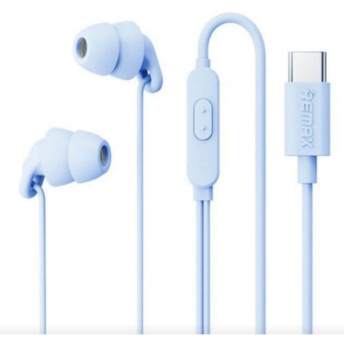 Наушники внутриканальные Remax RM-518a Wired Sleep Type-C цвет голубой 47400₽