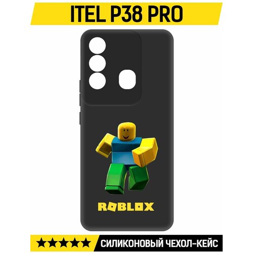 Чехол-накладка Krutoff Soft Case Roblox-Классический Нуб для ITEL P38 Pro черный чехол накладка krutoff soft case roblox классический нуб для itel s18 черный