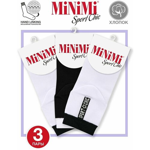 Носки MiNiMi, 3 пары, размер 35-38 (23-25), мультиколор носки женские х б minimi sport chic 4301 размер 39 41 bianco белый