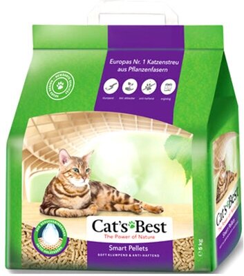 Наполнитель для кошачьего туалета Cats Best Smart Pellets древесный 10кг - фотография № 1