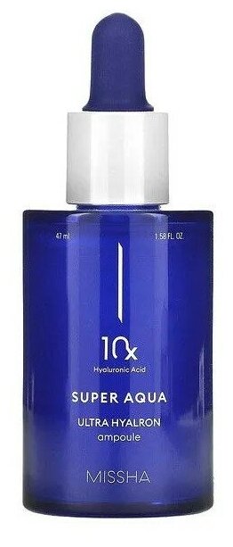 Сыворотка Super Aqua Ultra Hyalron Ampoule для увлажнения и гладкости лица, 47 мл