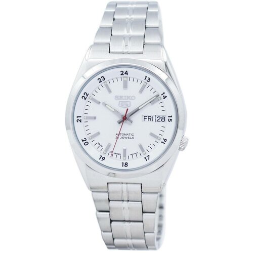 наручные часы seiko seiko 5 snxs73j1 белый серебряный Наручные часы SEIKO SEIKO 5, белый, серебряный