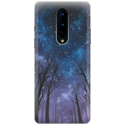 фото Ультратонкий силиконовый чехол-накладка для oneplus 8 с принтом "ночной лес" gosso