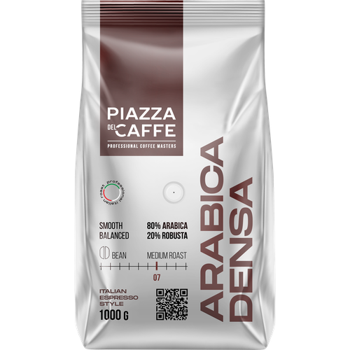 Зерновой кофе PIAZZA DEL CAFFE Arabica Densa, пакет, 1000гр.