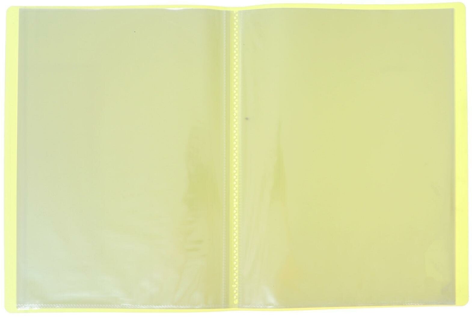 Папка с 10 вкладышами А4, 500 мкм, Calligrata, неон, жёлтая - фотография № 3