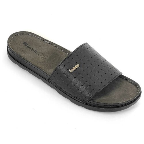 Сабо из натуральной кожи INBLU CR-4C чёрного цвета (Размер 41 / 25,5см)