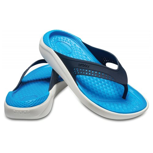 фото Сланцы crocs literide flip navy/white (us:13)