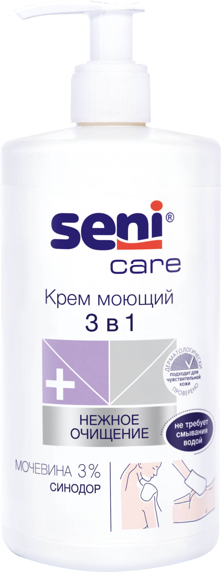 Seni Care / Сени Кейр - крем моющий 3 в 1, 1000 мл