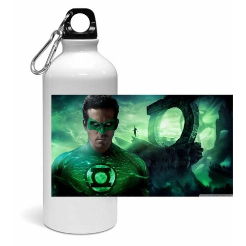 фото Спортивная бутылка зелёный фонарь, green lantern №3 mewni-shop