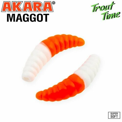 Силиконовая приманка Akara Trout Time MAGGOT 1,6 Shrimp 436 (10 шт)