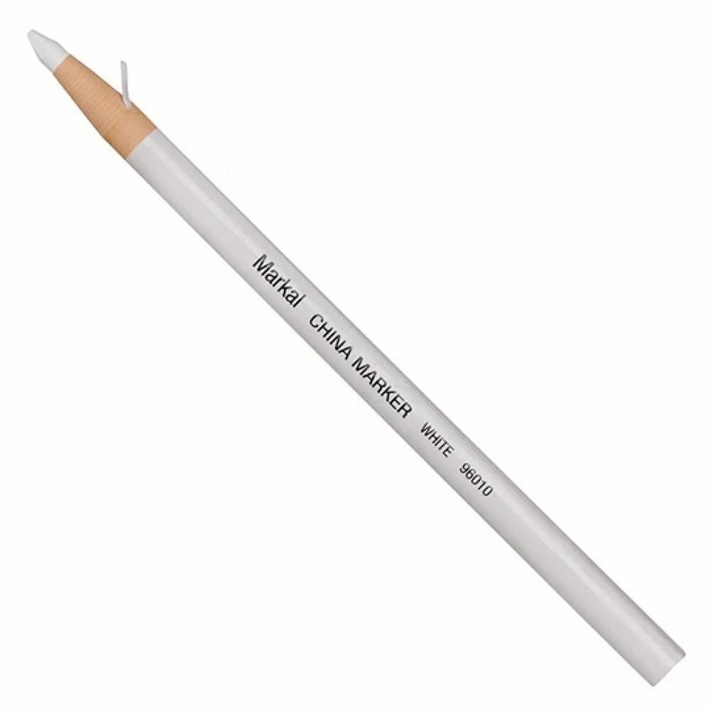 Markal карандаш промышленный восковой самозатачивающийся China Marker, белый 96010