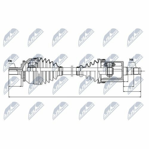 Вал приводной Nty NPWVV045 для Volvo S60 I, V70 II
