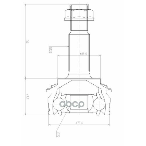 Шрус 2Nz-Fe N13192h Toyota 43410-52190 NKN арт. N13192H