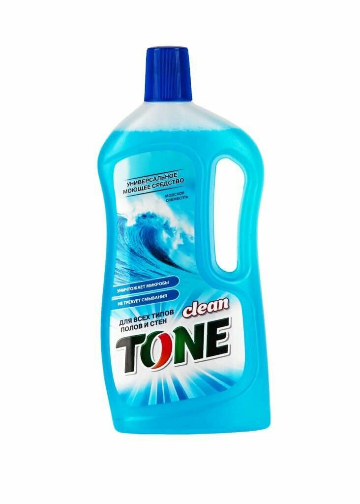 Универсальное моющее средство "Clean TONE" для всех типов полов и стен 1000 мл. "Морская свежесть"